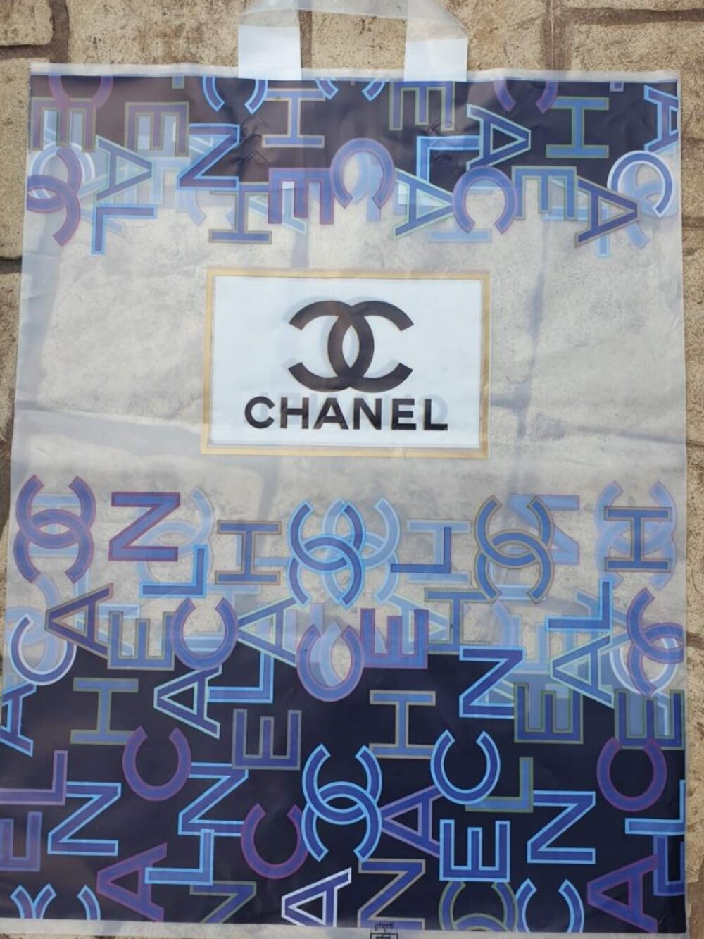 Fashion Plastic Shopping Bag Logo Luxury Boutique Gift Packaging 20 x 16 Inches